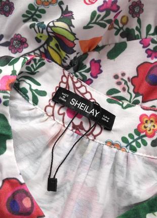 Новое оригинальное платье свободного кроя "sheilay" с мексиканским черепом. размер м.4 фото