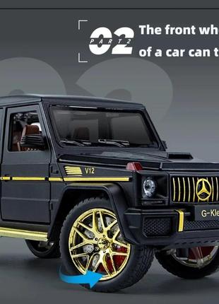 Модель автомобиля amg g63 1:24 из цинкового сплава со звуком3 фото