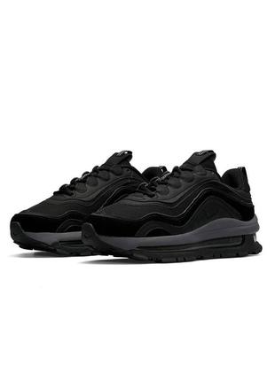 Мужские кроссовки nike air max 97 futura black gray1 фото