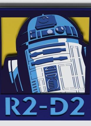 Картина з дерева | star wars | r2-d2