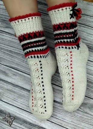Носки с орнаментом и вышивкой для подарка за границу - носки для подарка - красивые носочки8 фото