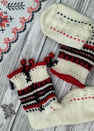 Носки с орнаментом и вышивкой для подарка за границу - носки для подарка - красивые носочки5 фото