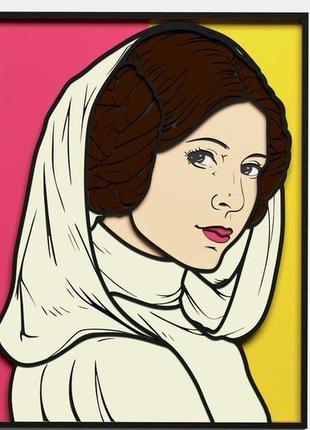 Картина из дерева | star wars |princess leia