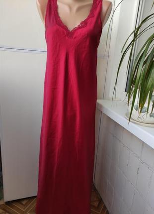 Платье комбинация в бельевом стиле, искусственный шелк, большой размер англия1 фото