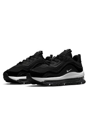 Мужские кроссовки nike air max 97 futura black white1 фото