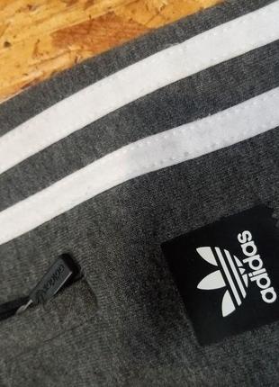 Коттоновые на флисе спортивные штаны adidas2 фото