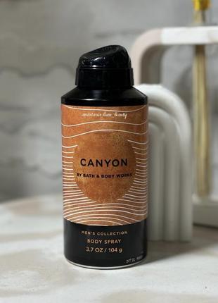 Спрей-дезодорант чоловічий для тіла bath and body works canyon