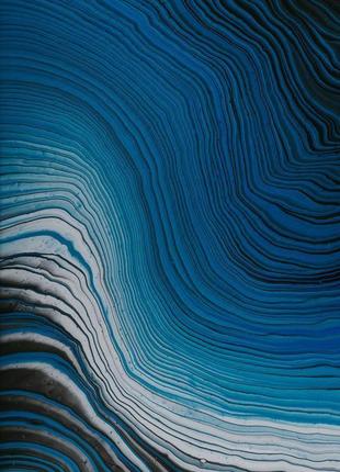 Интерьерная картина акрилом "абстрактное море"4 фото