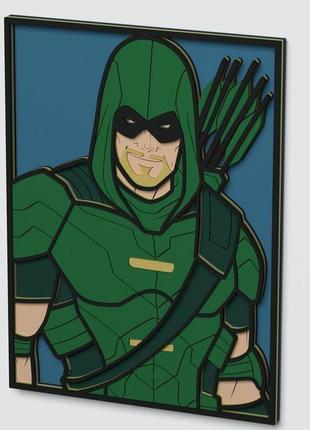 Картина из дерева | dc |green arrow