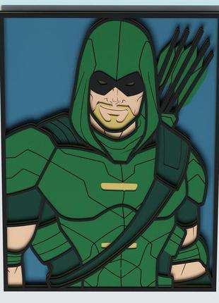 Картина из дерева | dc |green arrow