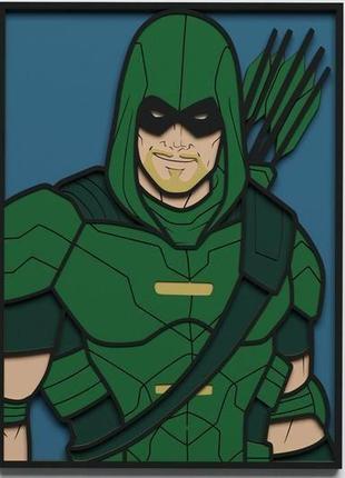 Картина з дерева | dc |green arrow