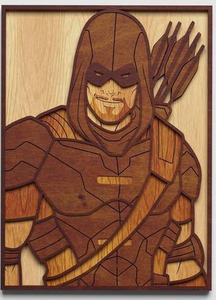 Картина из дерева | dc |green arrow