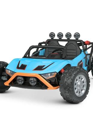 Дитячий електромобіль джип bambi racer js3168eblr-4 (24v) синій1 фото