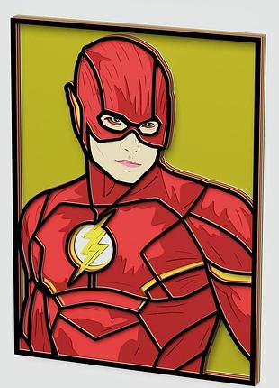 Картина из дерева | dc |flash