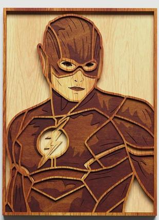 Картина из дерева | dc |flash