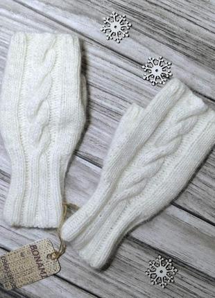 Жіночі пухнасті мітенки пух норки - зимові рукавички - оригінальний подарунок4 фото