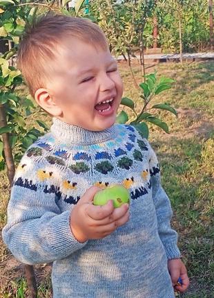 Дитячий светер з орлом1 фото