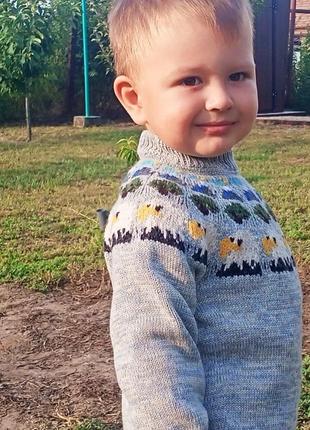 Детский свитер с орлом2 фото