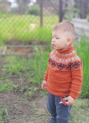 Дитячий светр з ведмедями4 фото