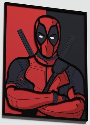 Картина из дерева | dc |deadpool