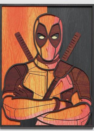 Картина из дерева | dc |deadpool