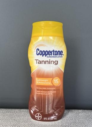 Coppertone tanning солнцезащитный лосьон для лица и тела spf15 уценка
