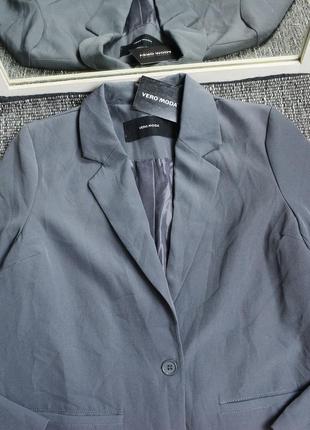 Новый серый пиджак оверсайз vero moda5 фото
