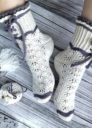 Набор для подарка - красивые женские носочки + ажурная косметичка + магнит гномик - подарок девушке1 фото