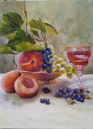 Картина маслом живопись натюрморт фрукты1 фото