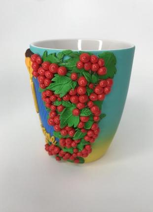 Чашка з національними символами україни3 фото