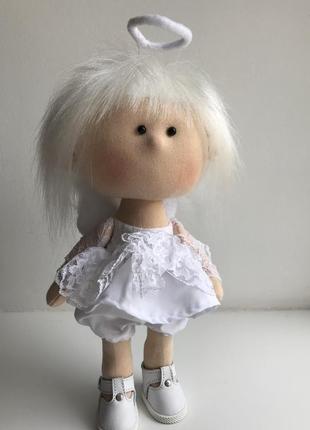 Кукла-тыквоголовка белоснежный ангелочек