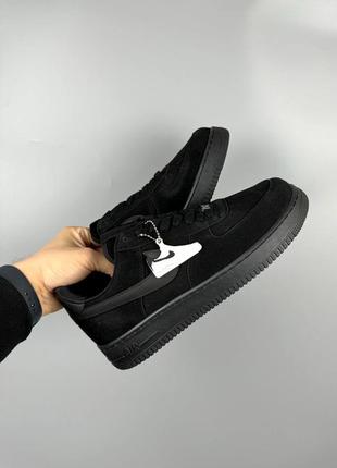 Чоловічі кросівки найк аір форс чорні / nike air force black4 фото