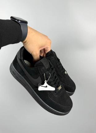 Мужские кроссовки найк аир форс чёрные / nike air force black9 фото