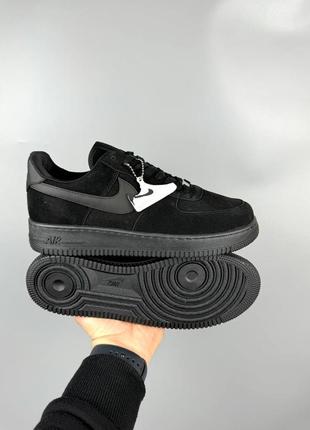 Мужские кроссовки найк аир форс чёрные / nike air force black2 фото