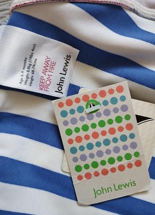 Фирменный слитный купальник принт полосы на 6-9 месяцев на рост 68-74 см john lewis