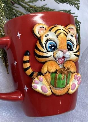 Чашка з тигром2 фото