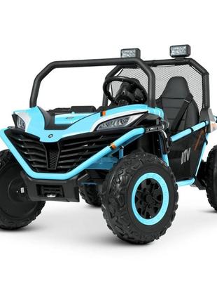 Дитячий електромобіль джип bambi racer m 4969eblr-4 (24v) синій1 фото