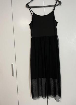 Черное платье сетка + подкладка6 фото