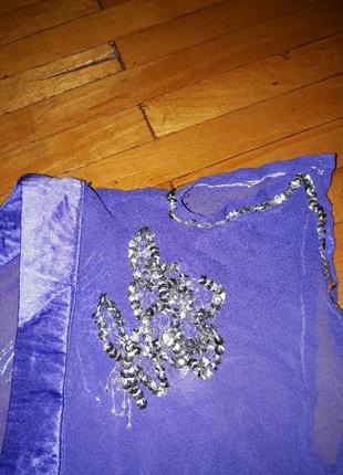 Блузка sweet by miss me на запах синя прозора футболка сорочка3 фото