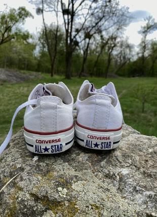 Білі низькі converse all star low4 фото