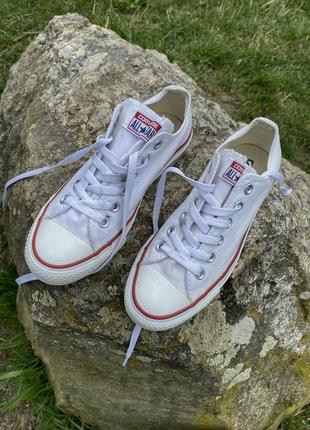 Белые низкие converse all star low2 фото