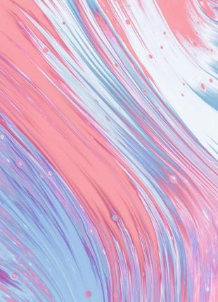 Интерьерная картина жидким акрилом "розово-сиреневая абстракция"4 фото