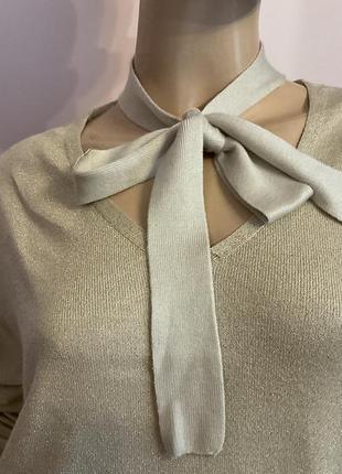 Удлиненная блуза- cвитшот с люрексом /l / brend modison