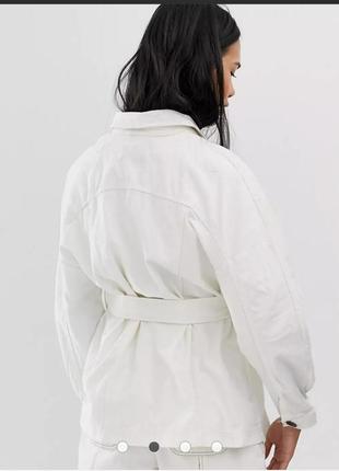 Джинсовая куртка рубашка пиджак с поясом размер s3 фото