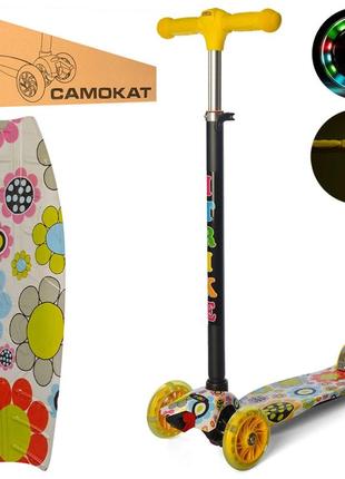 Самокат дитячий maxi itrike jr 3-055-l-wp6 триколісний