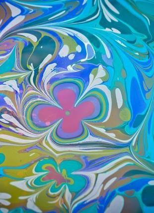 Интерьерная картина жидким акрилом "цветочная абстракция"5 фото