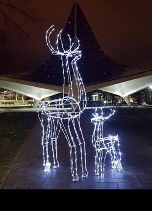 Олень новорічний світиться led. 120 см1 фото