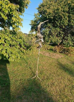 Скульптура феї з нержавіючого дроту4 фото
