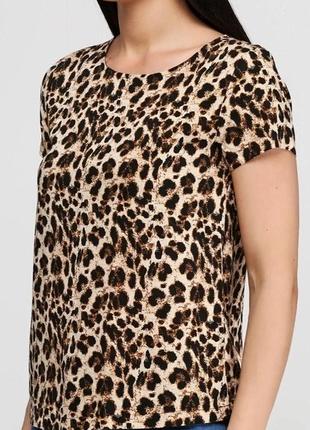 Леопардовая блуза из вискозы хайди клум esmara #34972 фото