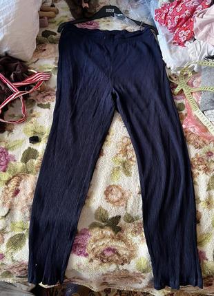 Темно-сині штани ( брюки ) (50% віскози) літні, легкі1 фото